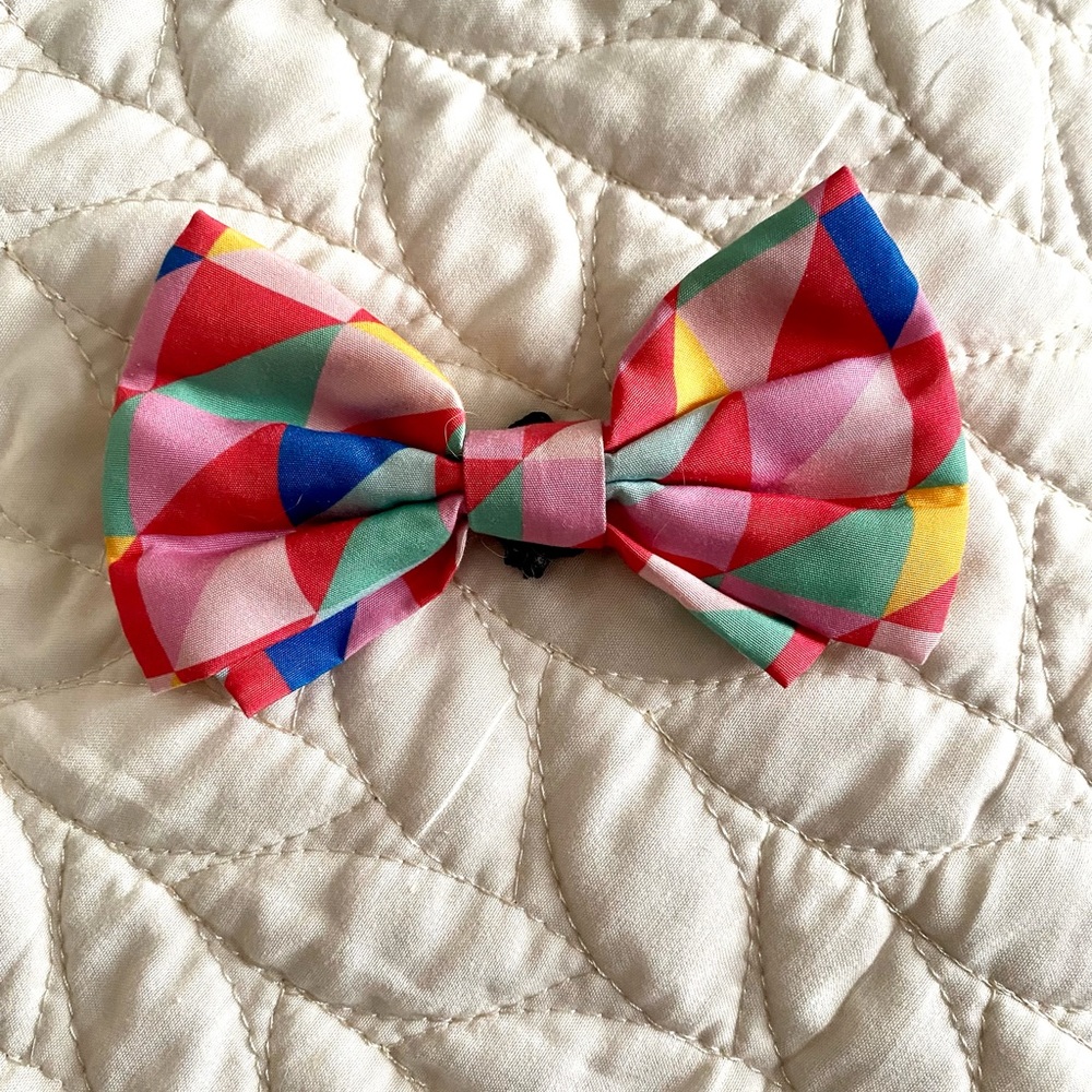 Multi color dog bow tie